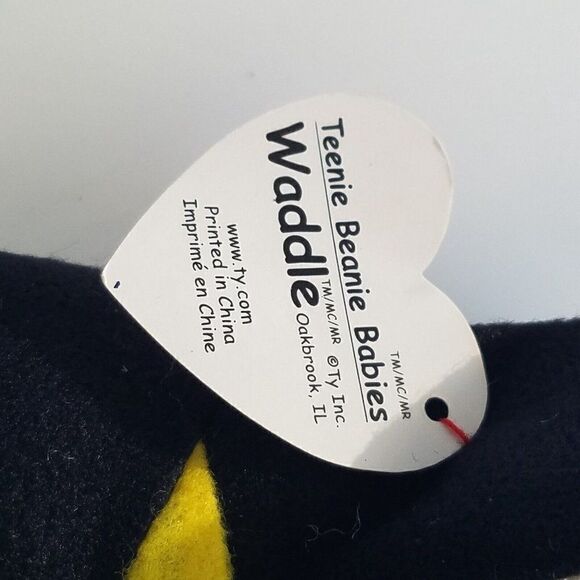 Ty Teenie Beanie Babies Waddle The Penguin 1993 McDonalds Happy Meal Toy - Picture 7 of 9